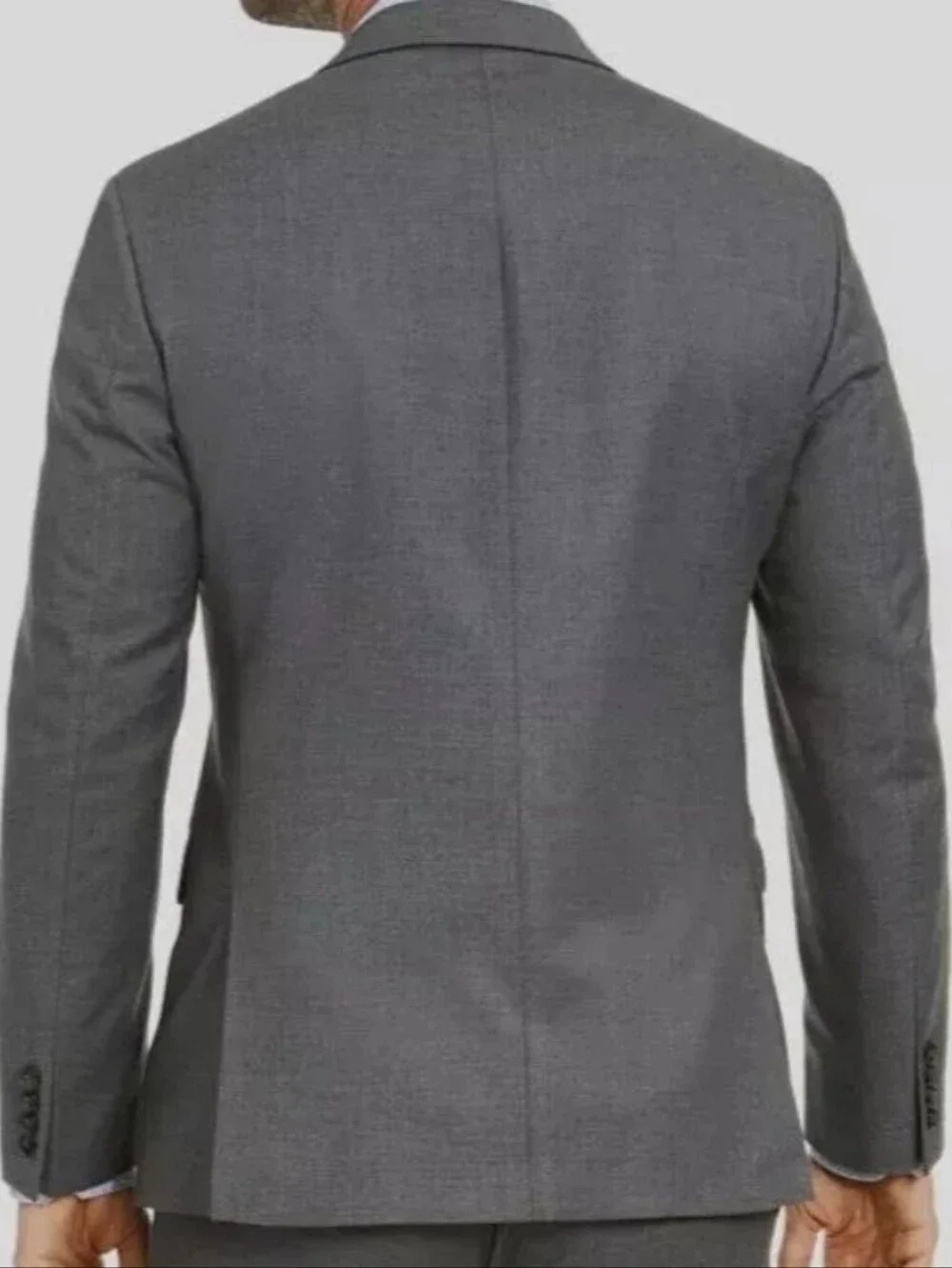 Van Heusen Flex Classic Fit Mens 46R Medium Gray Button Sport Coat Jacket Sz 46R